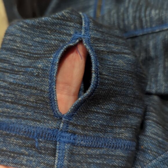 LULULEMON FORME JACKET IN SLUB DENIM BLUE/BLACK - Picture 7 of 10